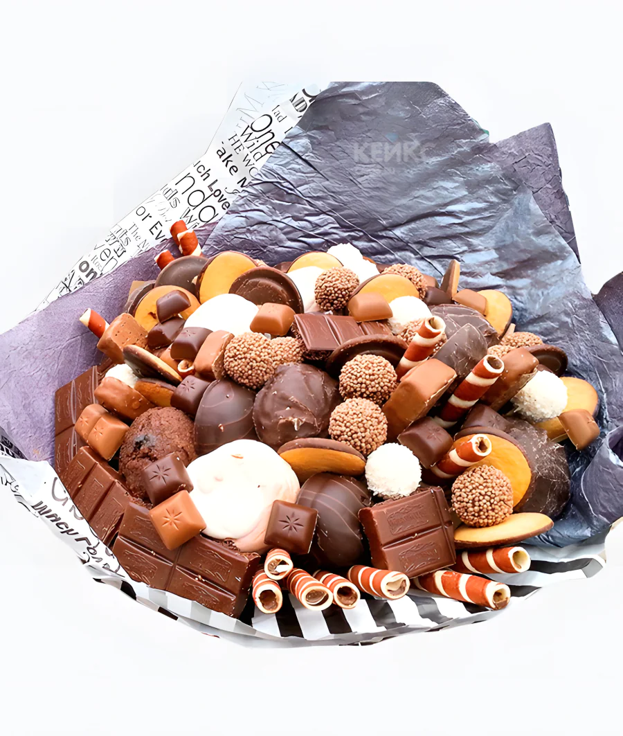 Букет из печенья и шоколада 3 Фото