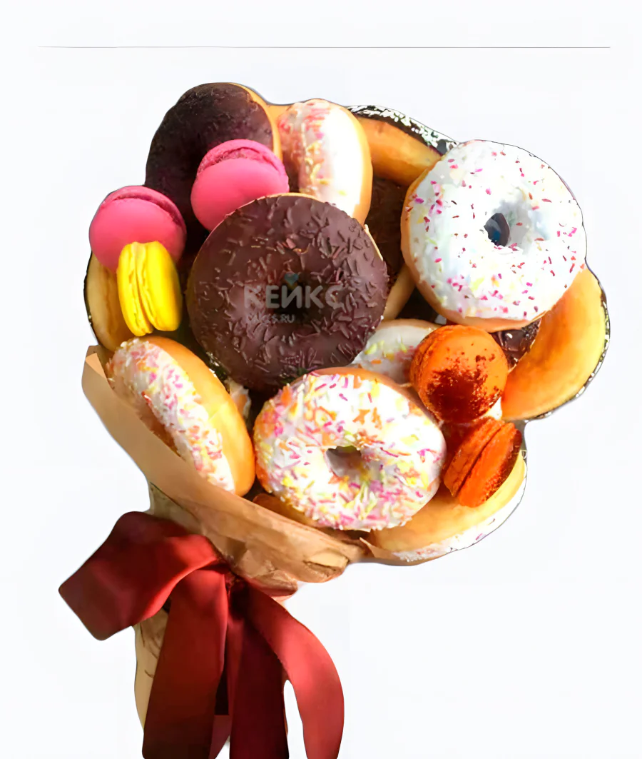 Букет из пончиков Фото