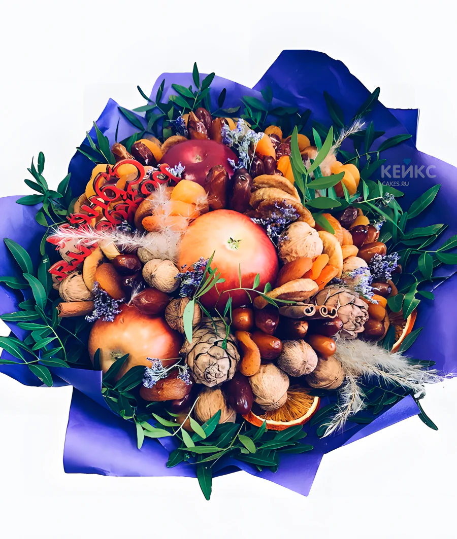 Букет из сухофруктов и орехов 1 Фото