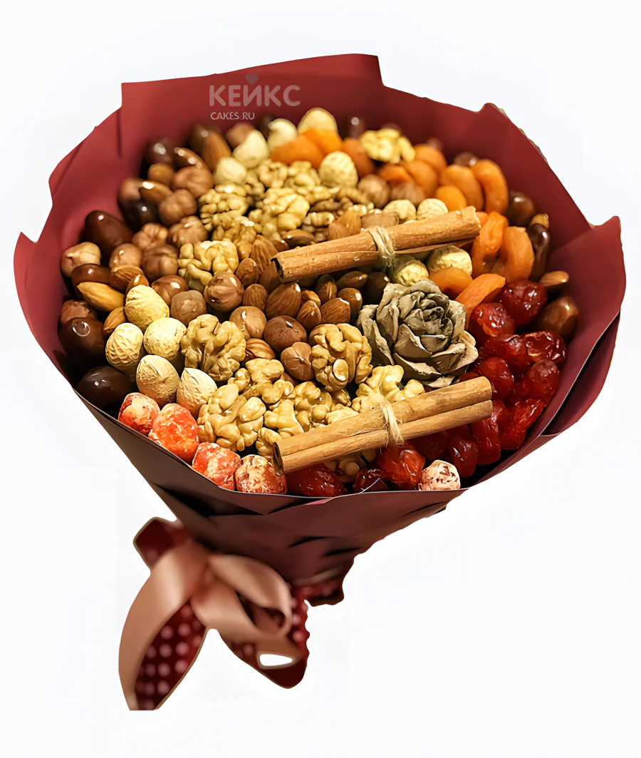 Букет из сухофруктов и орехов 4 Фото