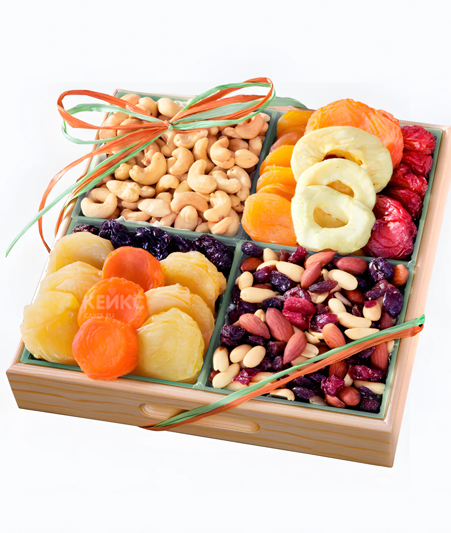 Букет из сухофруктов в коробке 4 Фото