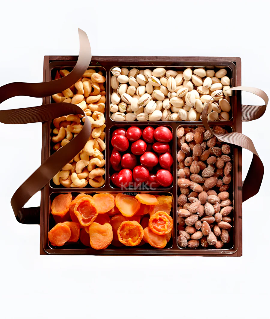 Букет из сухофруктов в коробке 7 Фото