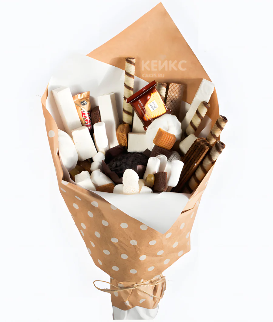 Букет из вафельных трубочек 1 Фото