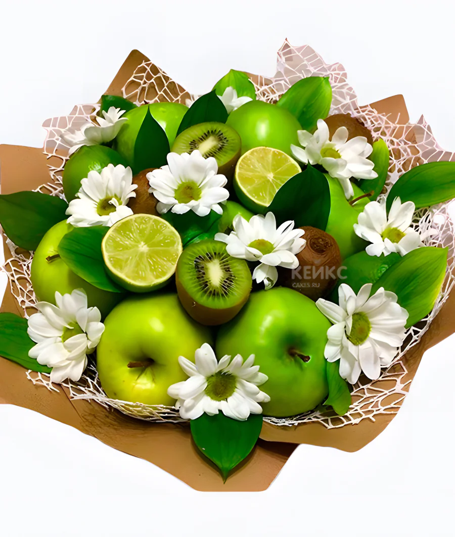 Букет из зеленых яблок 5 Фото