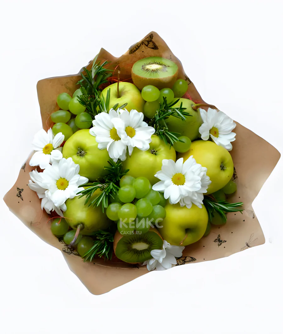 Букет из зеленых яблок Фото