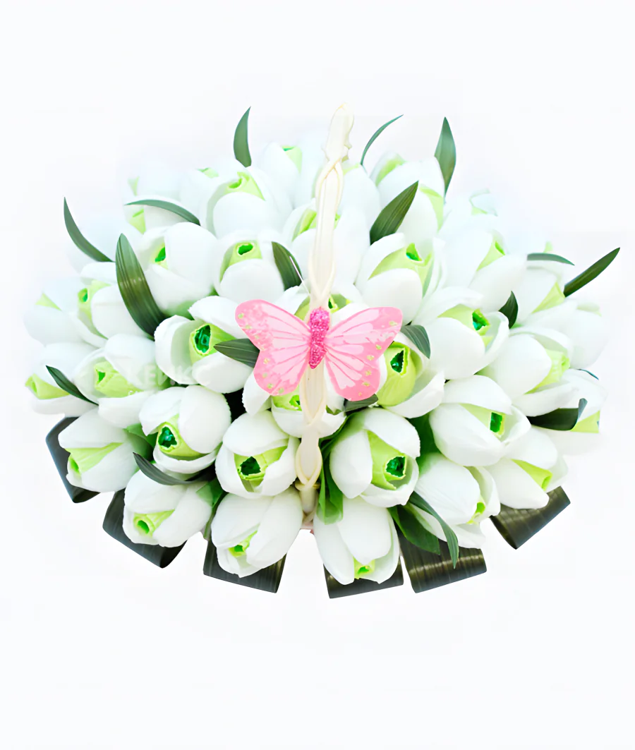 Букет конфеты подснежник 2 Фото