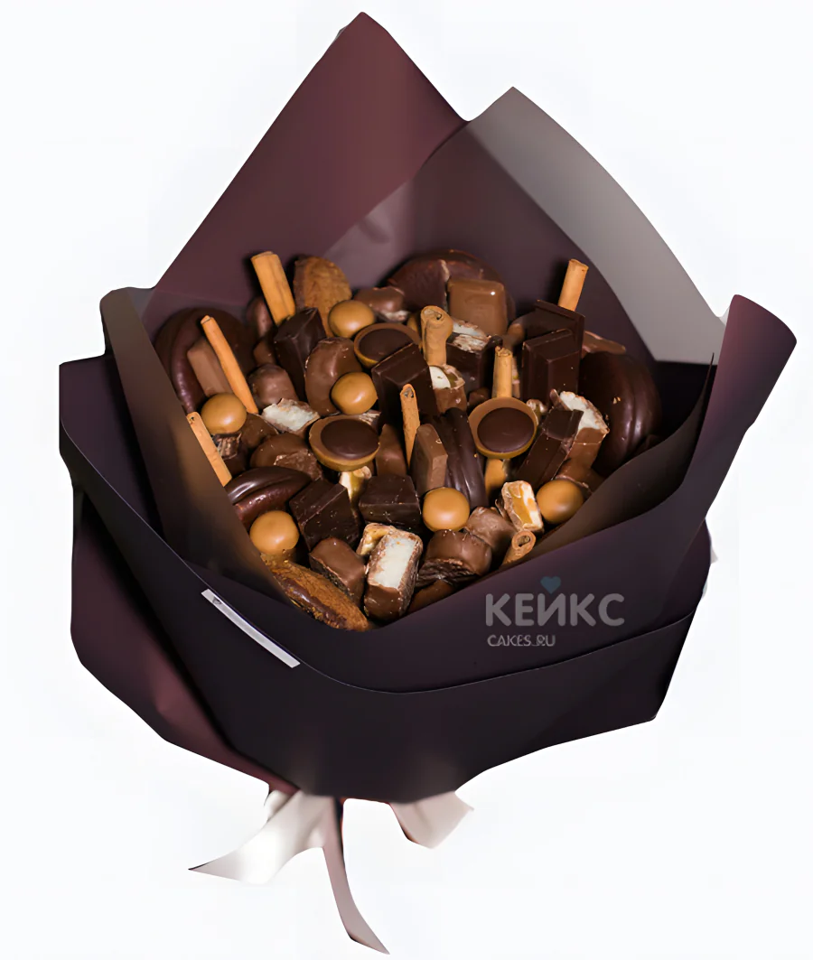 Букет маленький с шоколадом 1 Фото