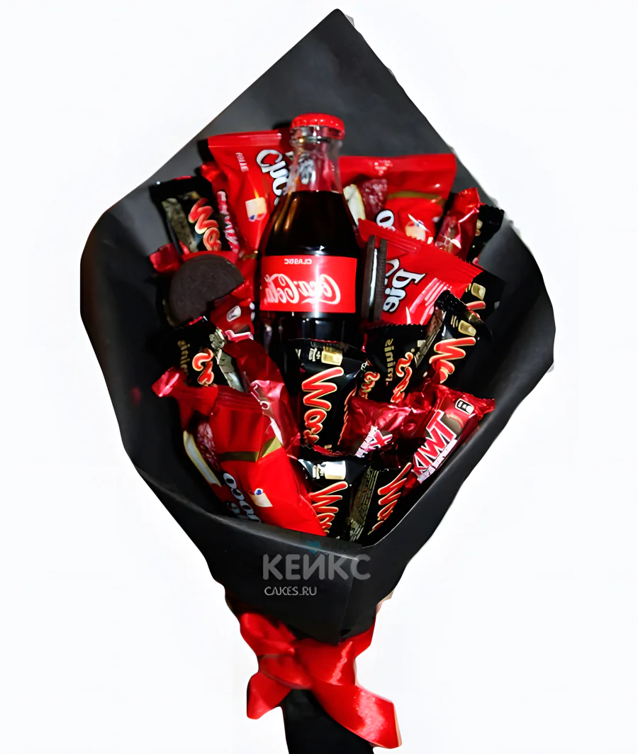 Букет маленький с шоколадом 5 Фото