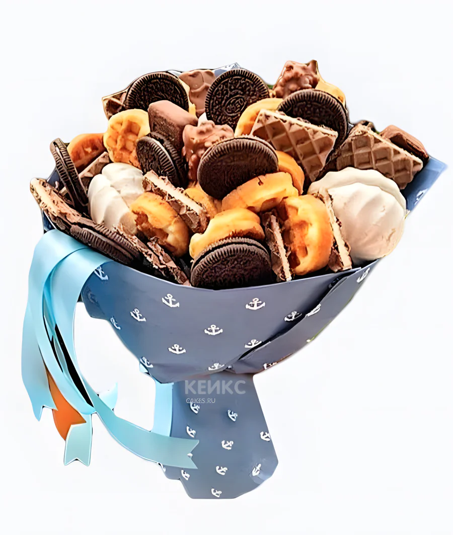 Букет маме с конфетами Фото