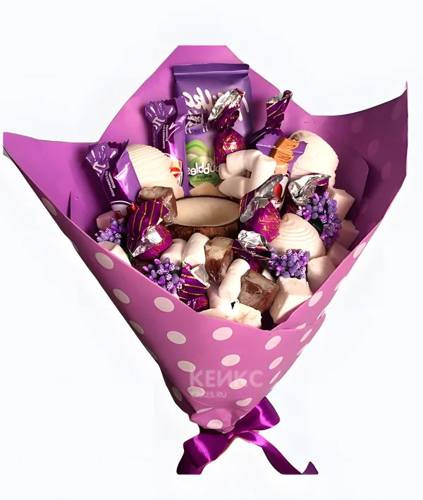 Букет мини из конфет Фото