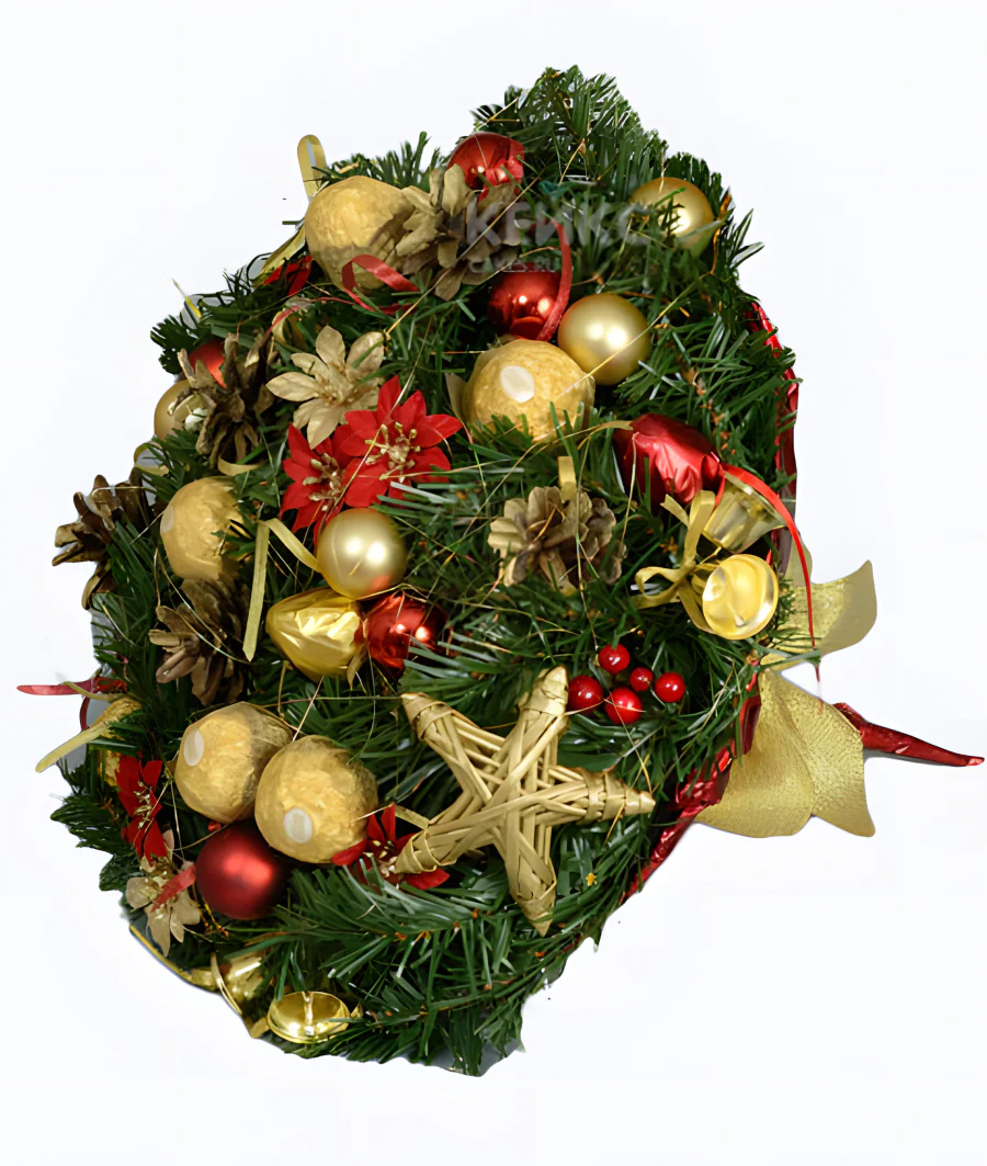 Букет на новый год из конфет 3 Фото