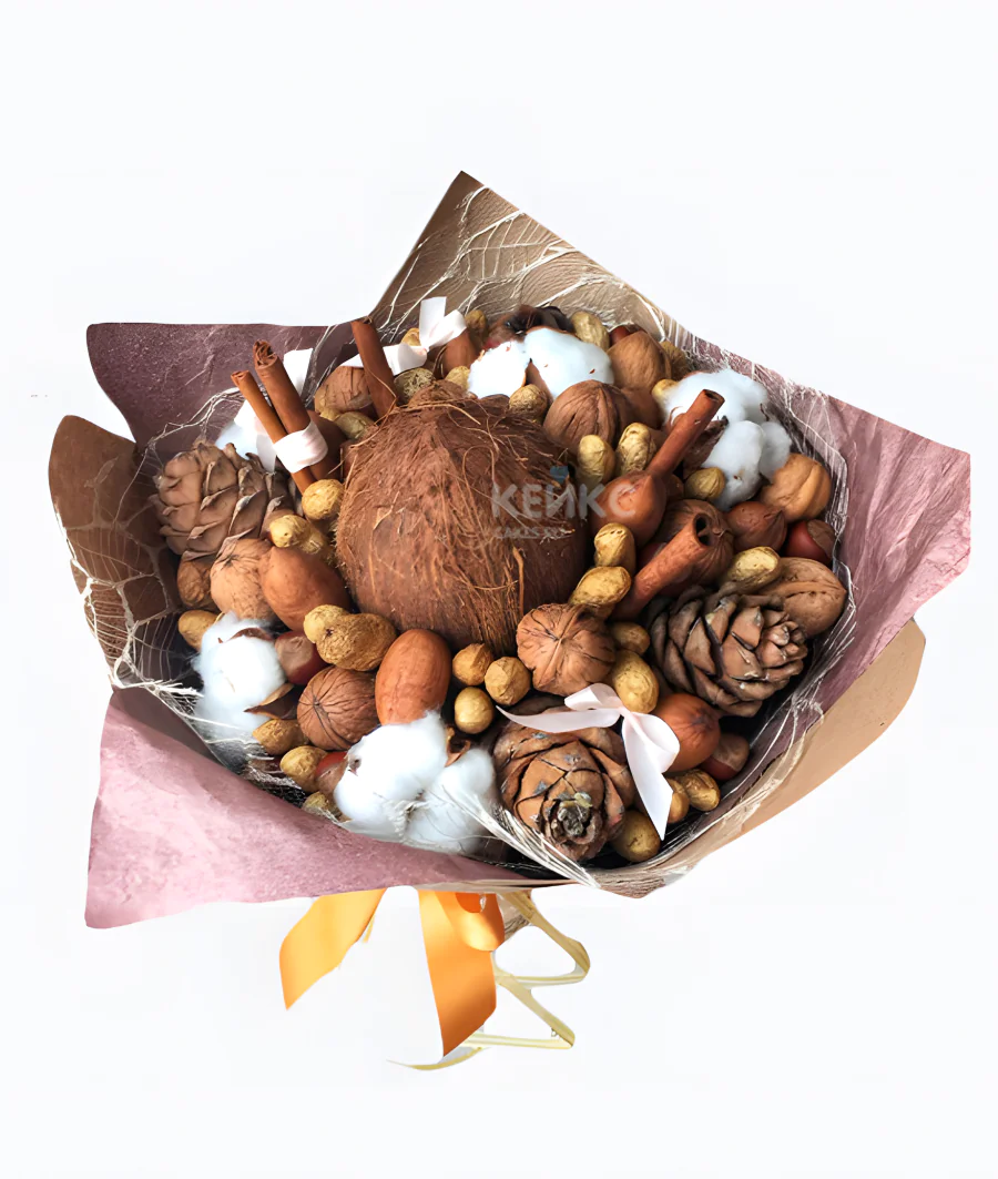 Букет на новый год из орехов 2 Фото