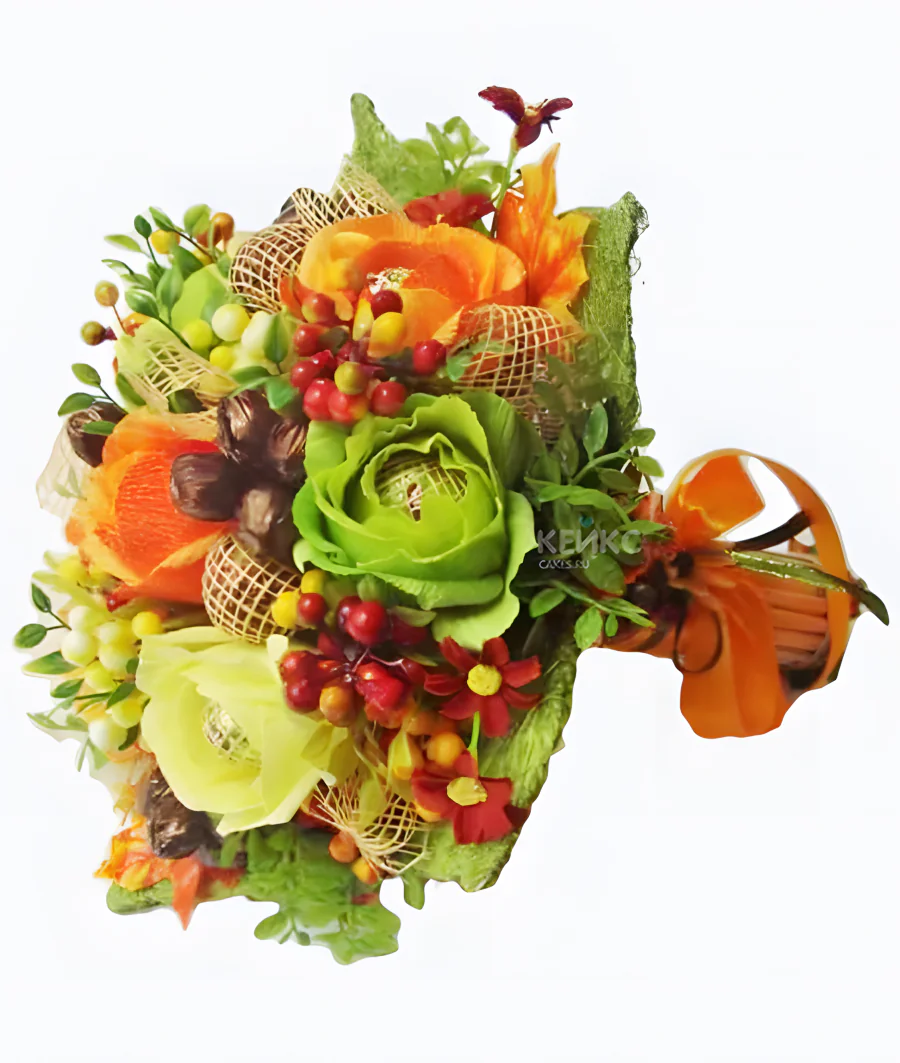 Букет на свадьбу из конфет 4 Фото