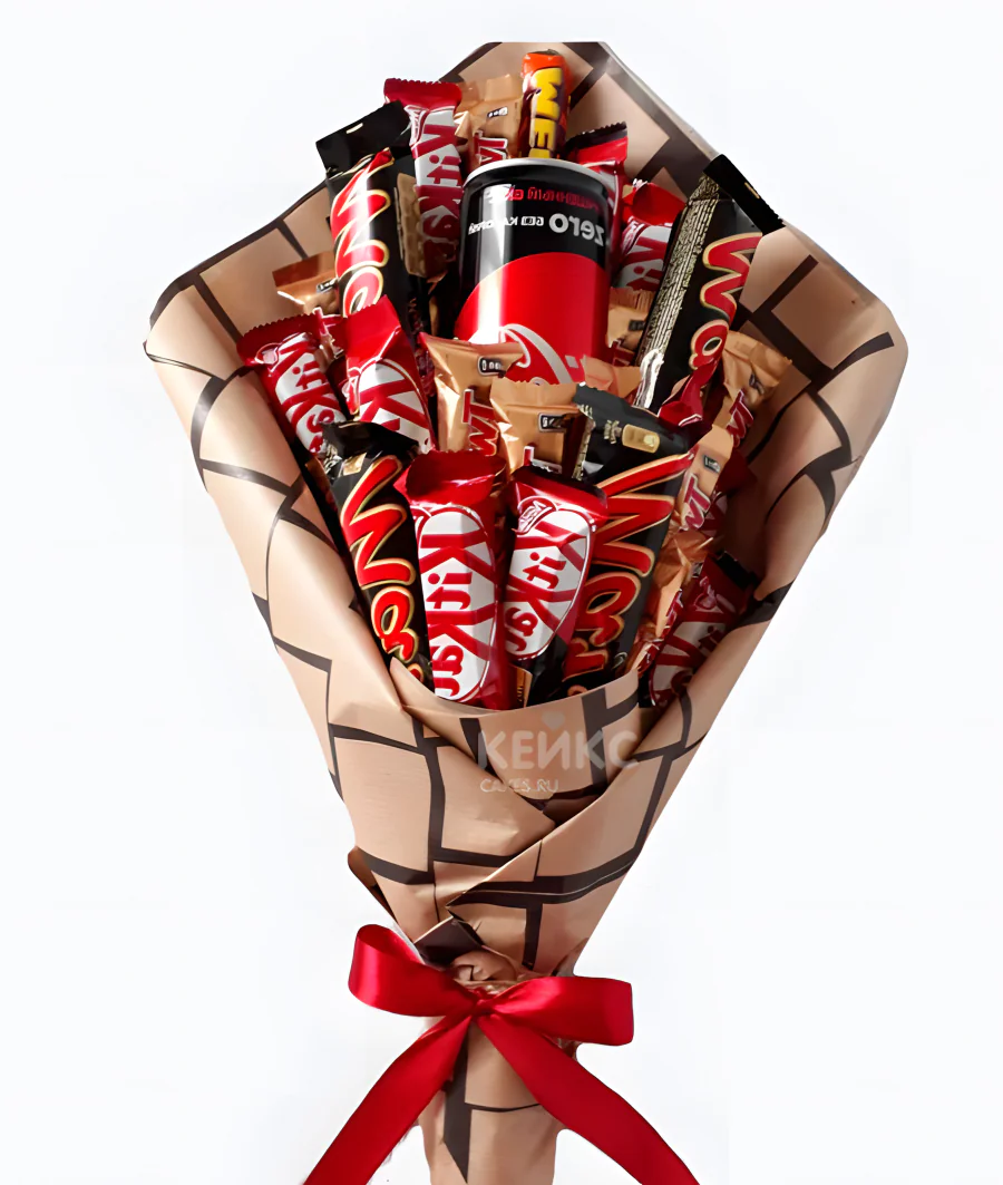 Букет недорогой из конфет 1 Фото