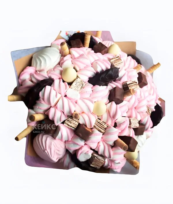 Букет недорогой из конфет 8 Фото