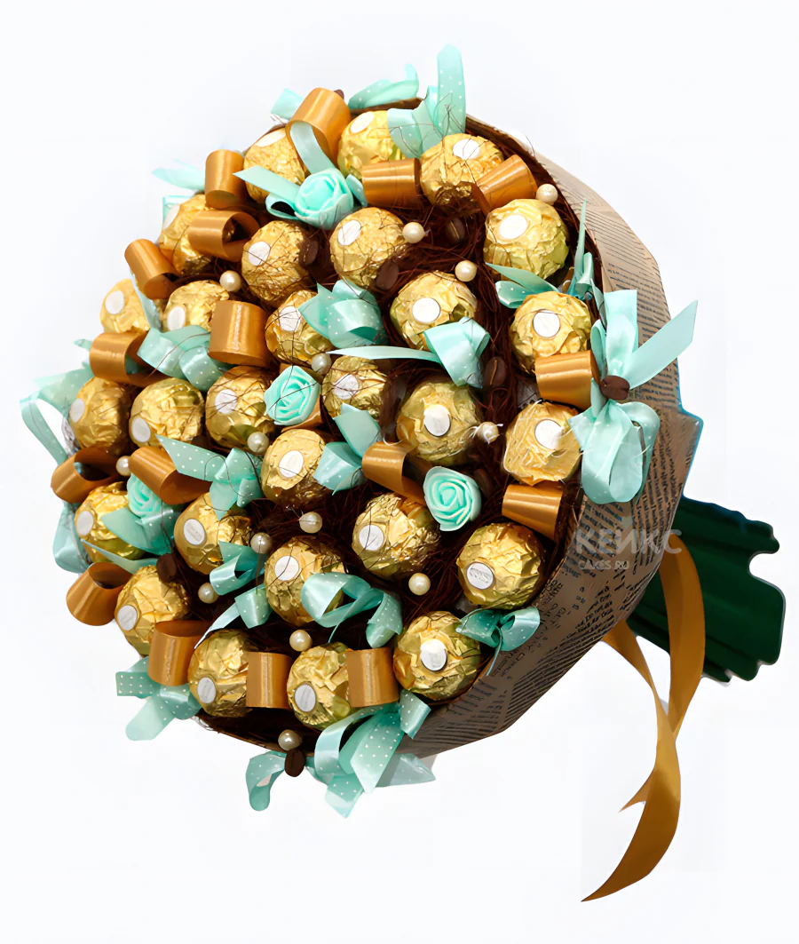 Букет оригинальный из конфет 1 Фото