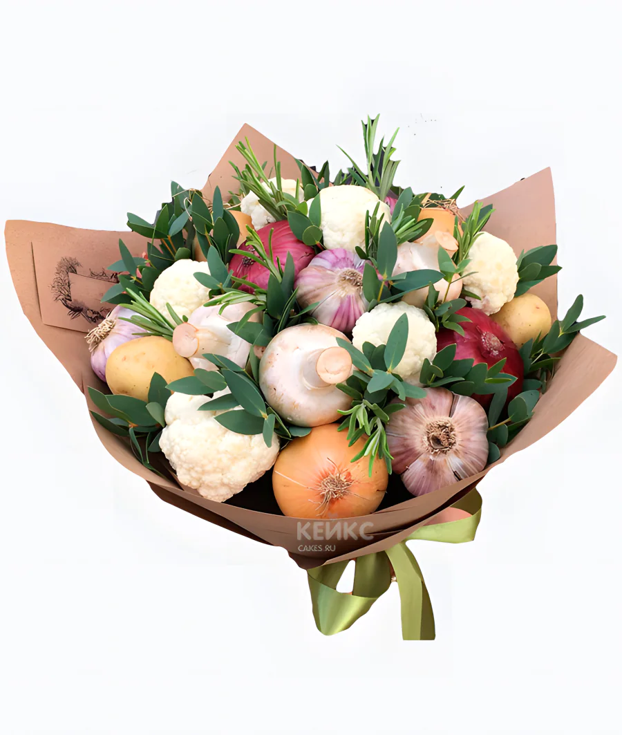 Букет с чесноком 1 Фото