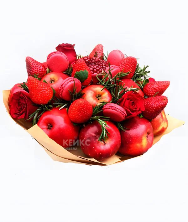 Букет с фруктами и клубникой 4 Фото