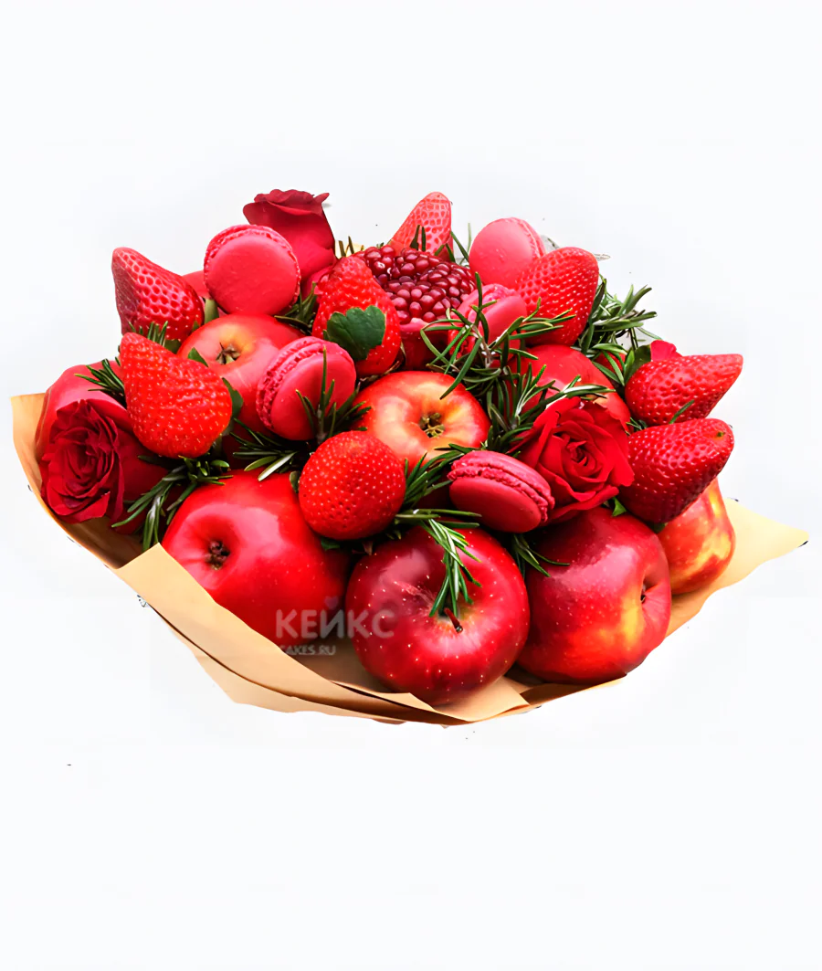 Букет с фруктами и клубникой 4 Фото