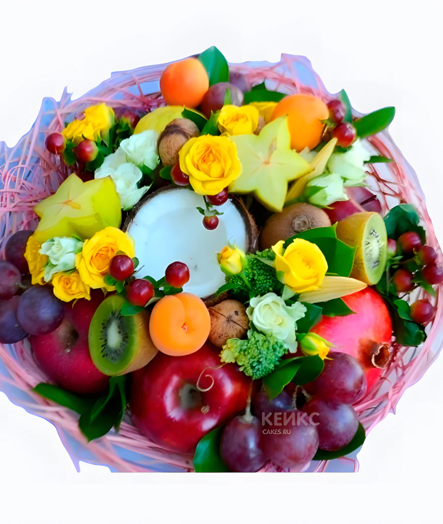 Букет с фруктами и орехами 3 Фото