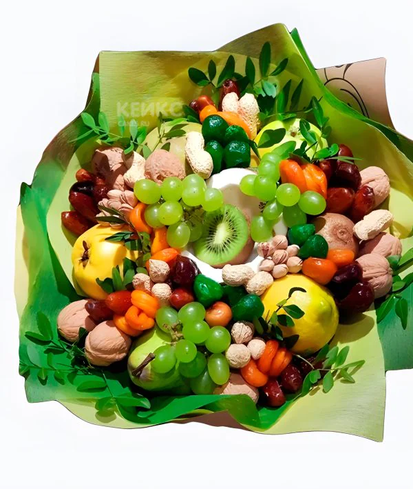 Букет с фруктами и орехами 5 Фото