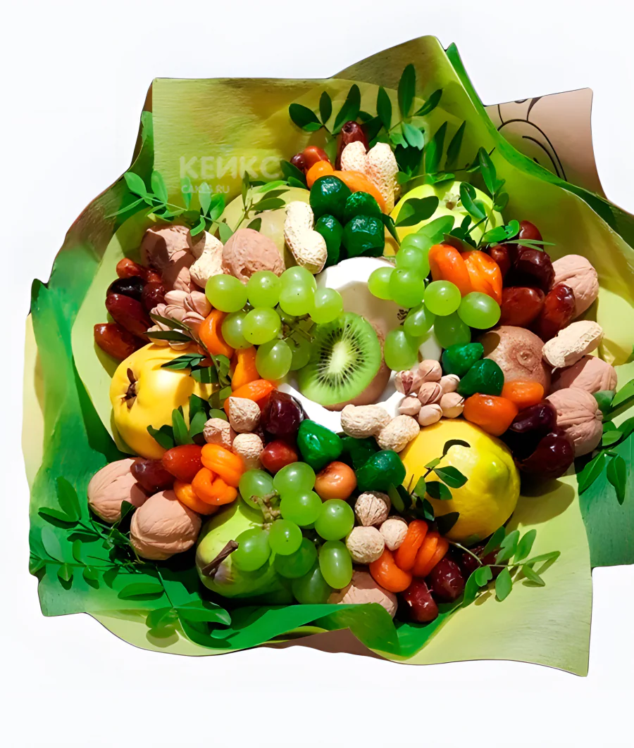 Букет с фруктами и орехами 5 Фото