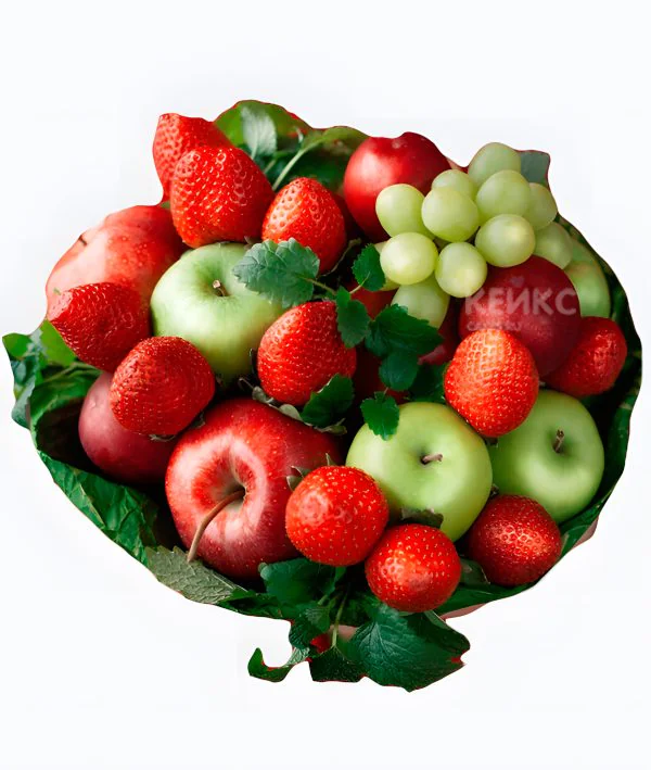 Букет с фруктами и виноградом 7 Фото