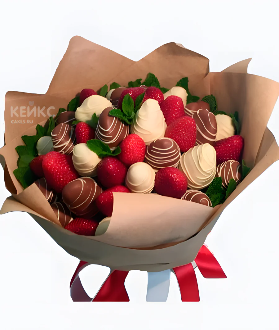 Букет с фруктами в шоколаде Фото