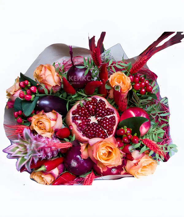 Букет с гранатом 5 Фото