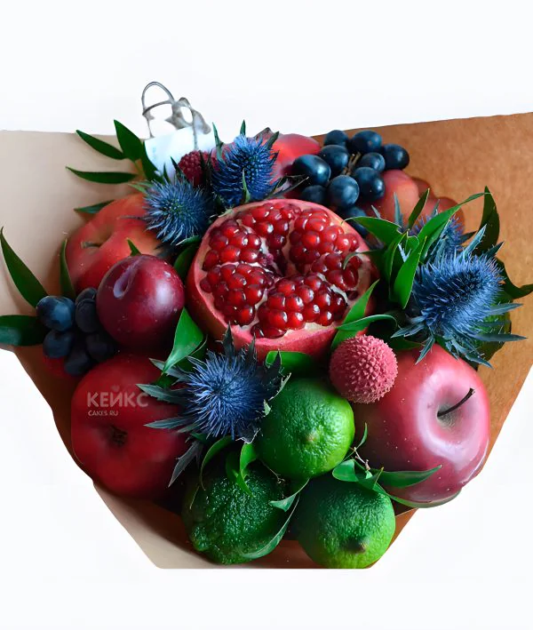 Букет с яблоками и гранатом 1 Фото