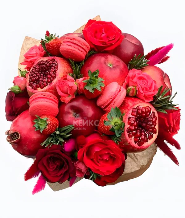 Букет с яблоками и гранатом 5 Фото