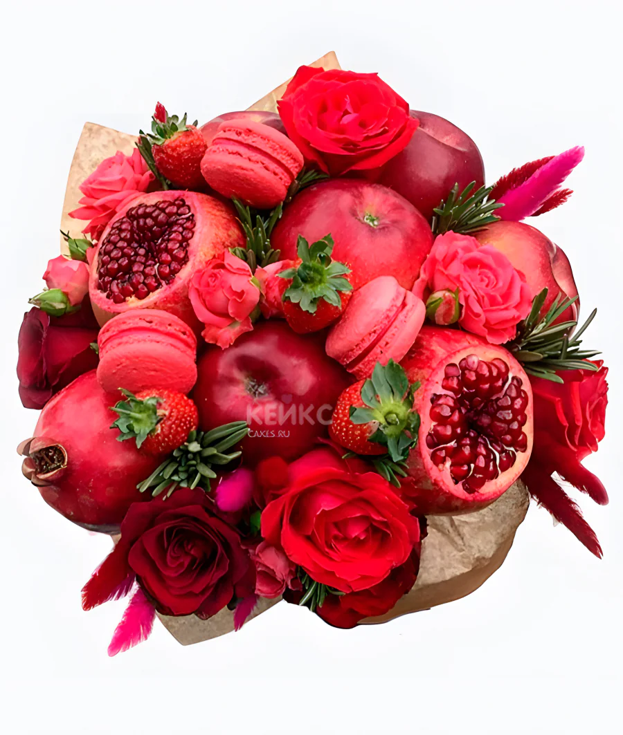 Букет с яблоками и гранатом 5 Фото