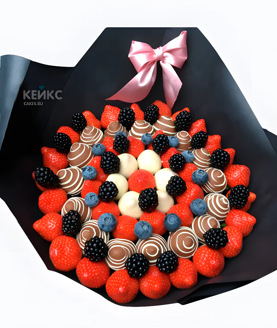 Букет с ягодами в шоколаде 4 Фото