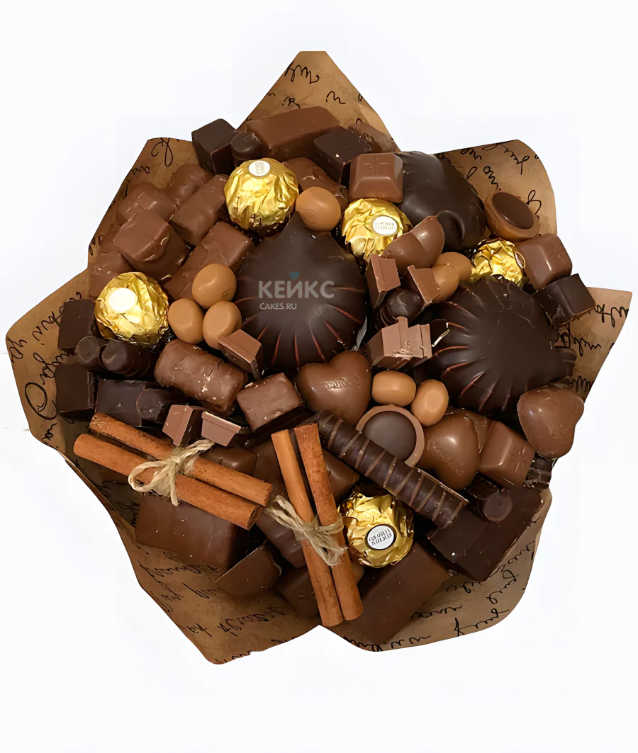 Букет с конфетами для мужчины 1 Фото