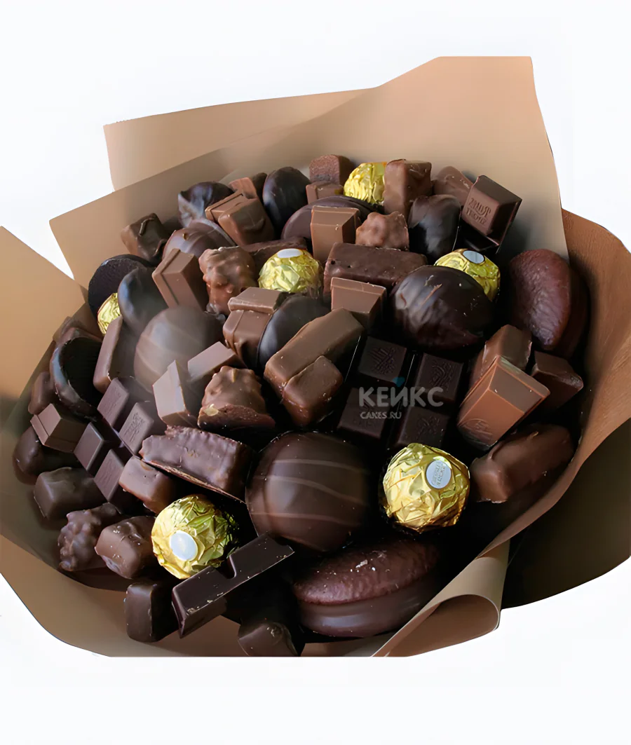 Букет с конфетами для мужчины Фото