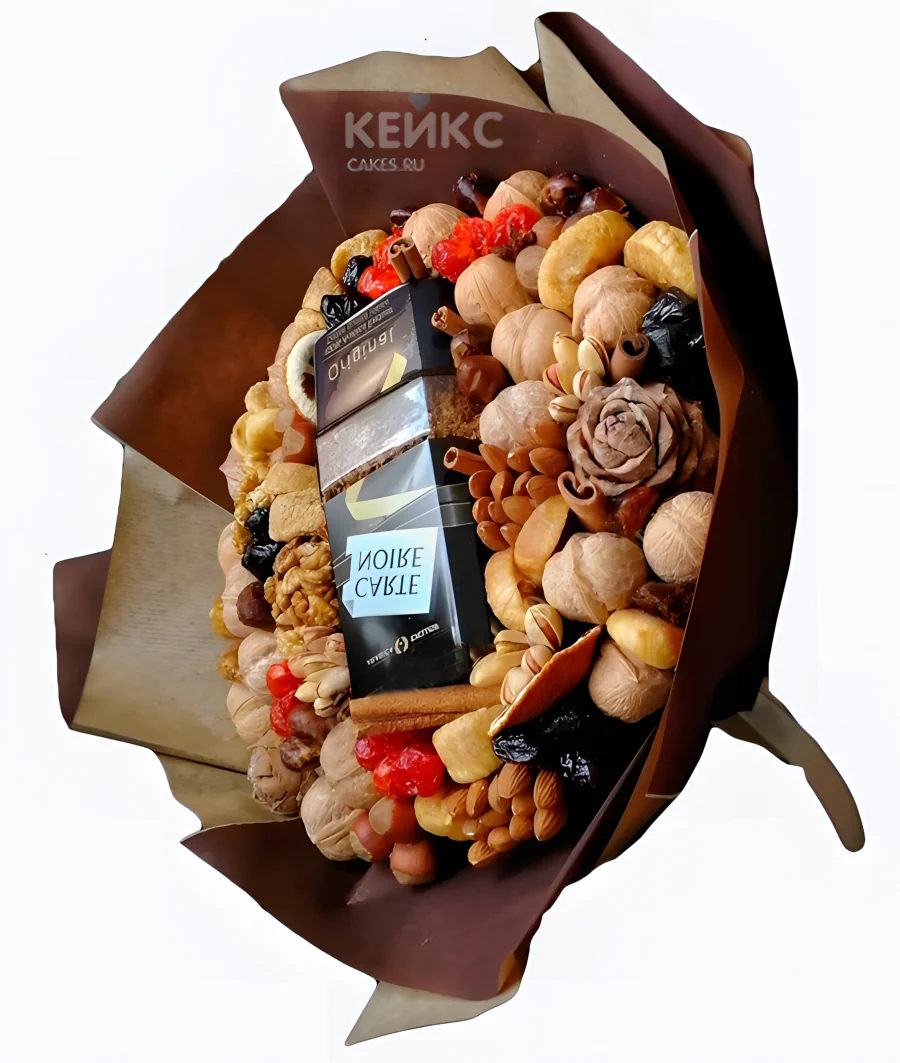 Букет с конфетами и кофе для мужчины 1 Фото