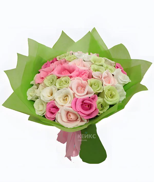 Букет с конфетами и розами 7 Фото