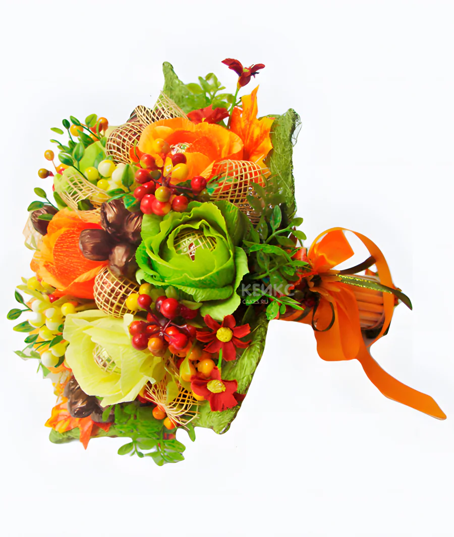 Букет с конфетами учителю 3 Фото