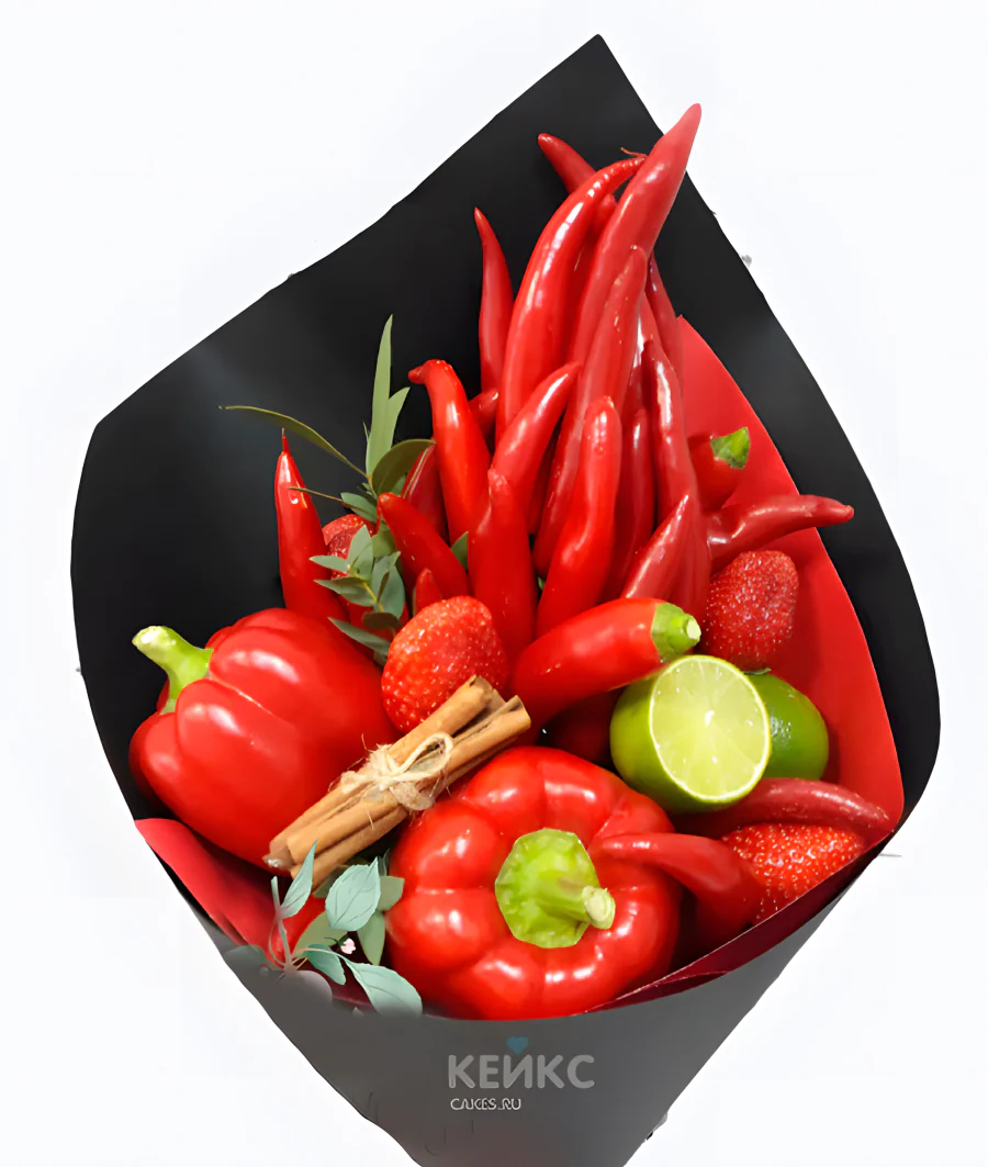 Букет с красным перцем 1 Фото