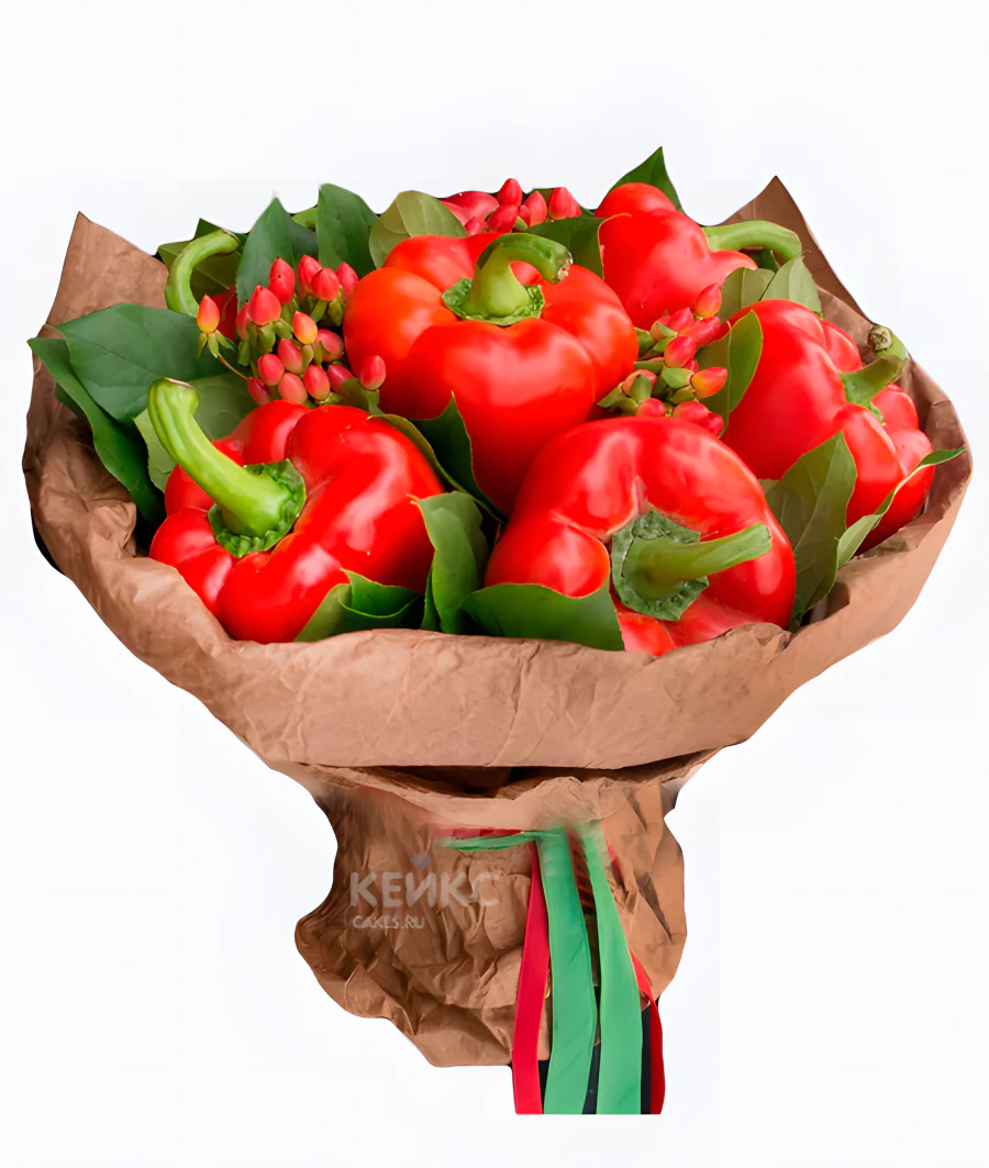 Букет с красным перцем 5 Фото