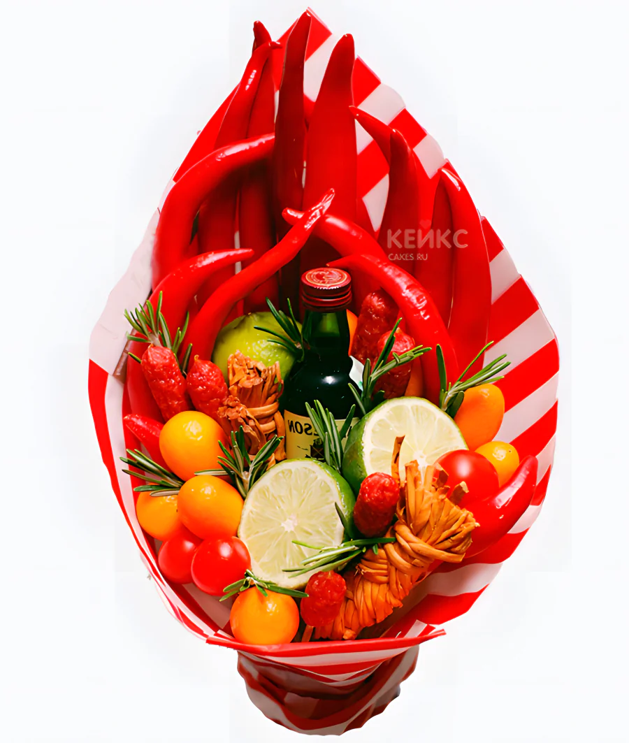 Букет с красным перцем 6 Фото