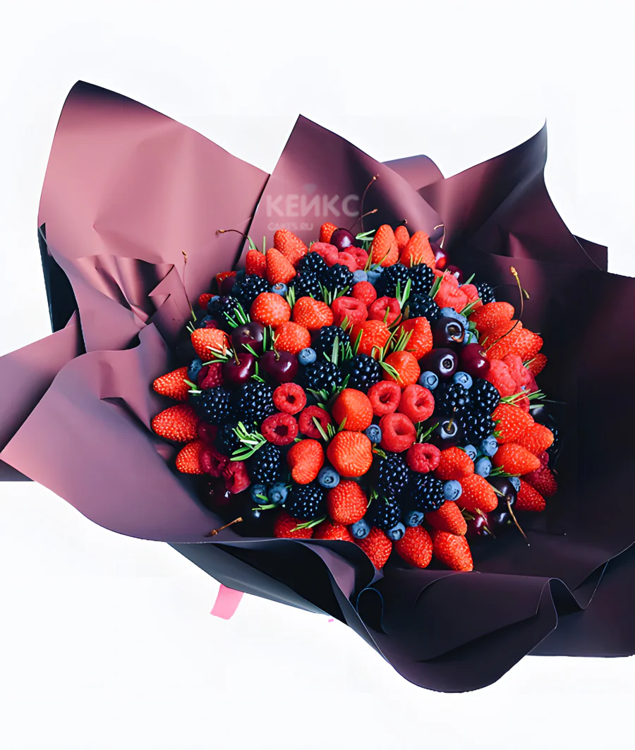 Букет с малиной 1 Фото