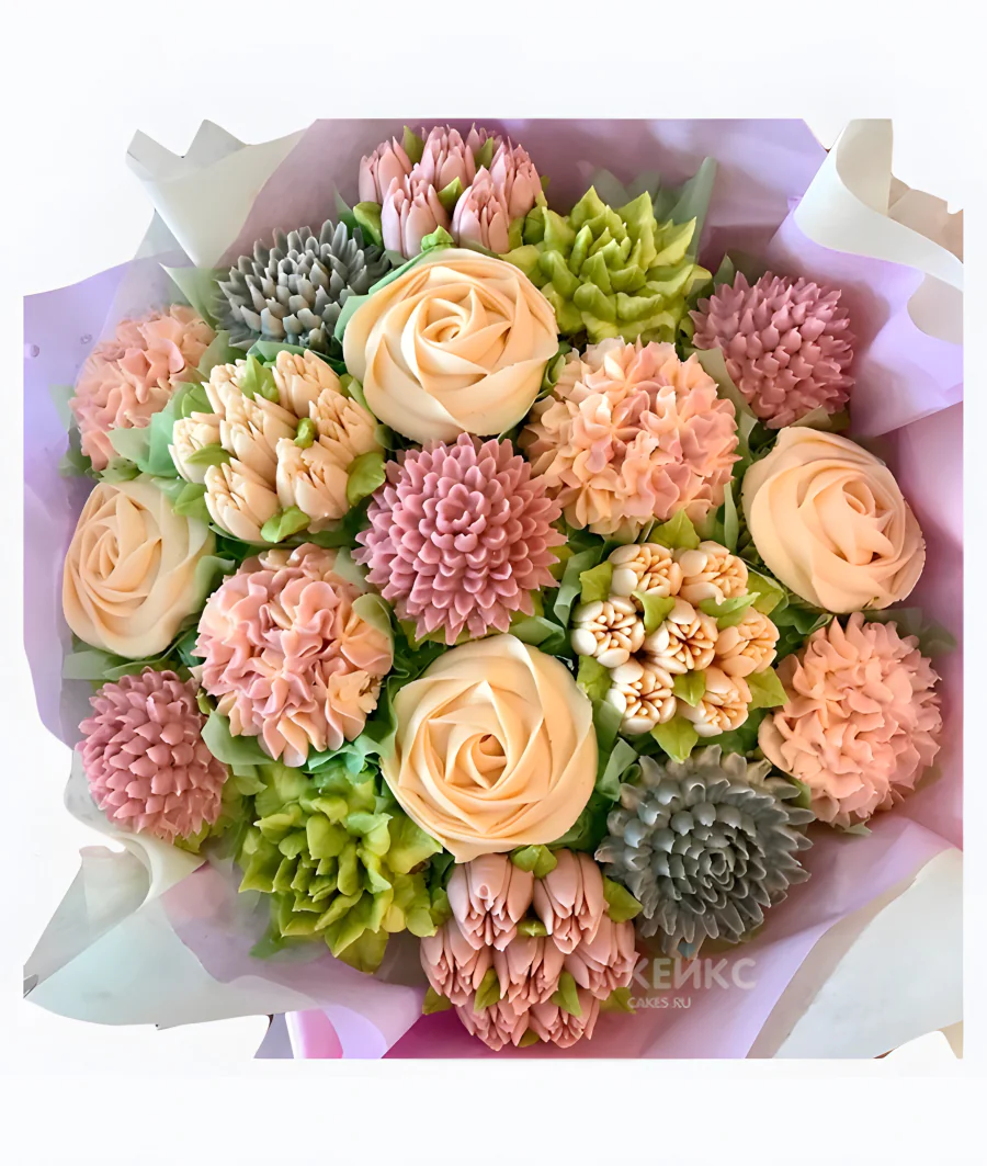 Букет с пирожными 2 Фото