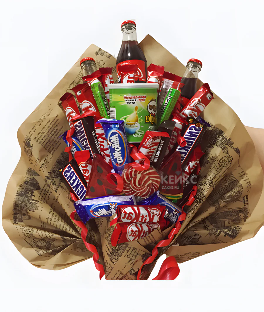 Букет с шоколадом и колой 10 Фото