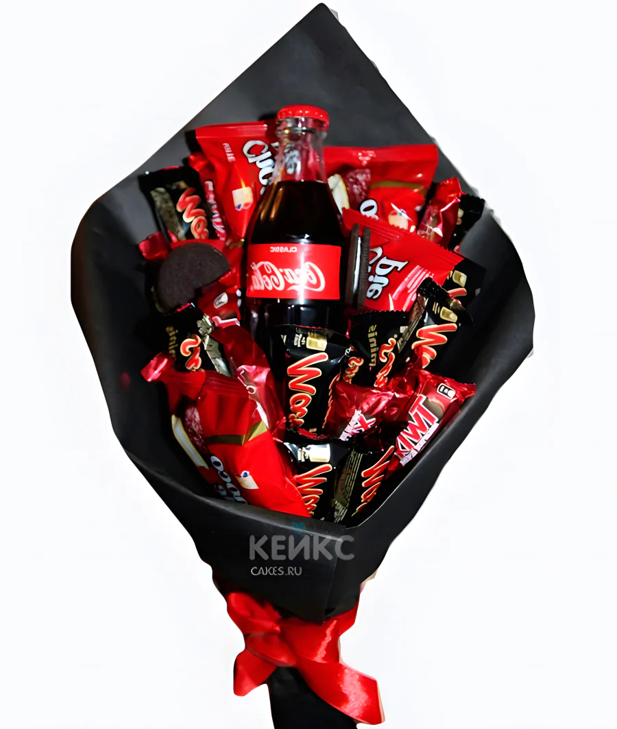 Букет с шоколадом и колой 11 Фото
