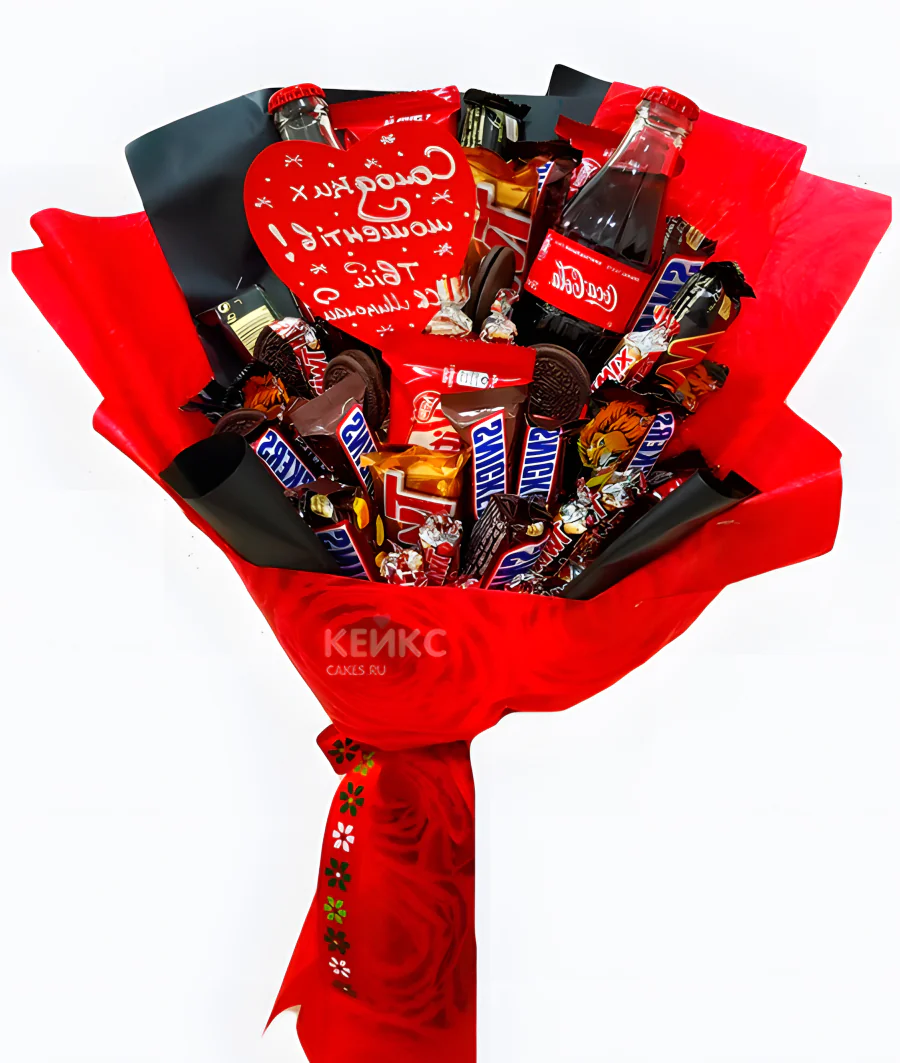 Букет с шоколадом и колой 4 Фото