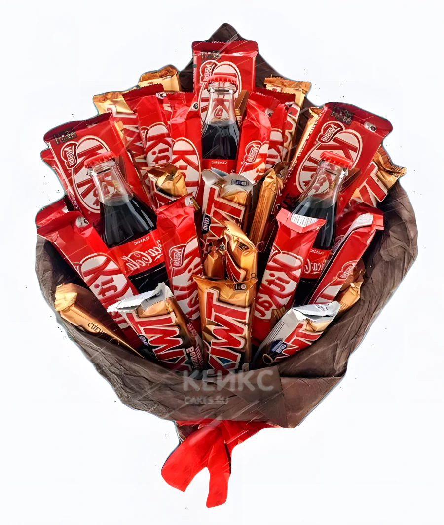 Букет с шоколадом и колой 9 Фото
