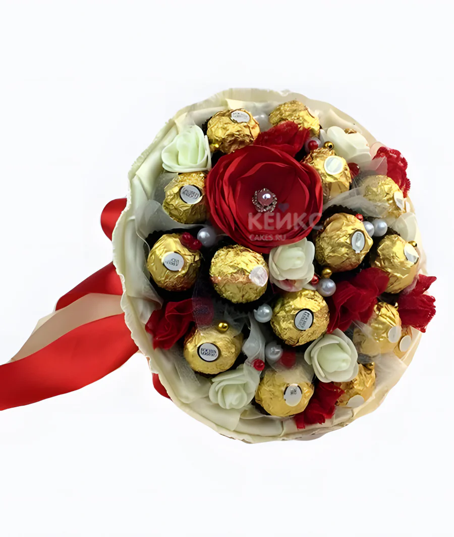 Букет женщине со сладостями Фото
