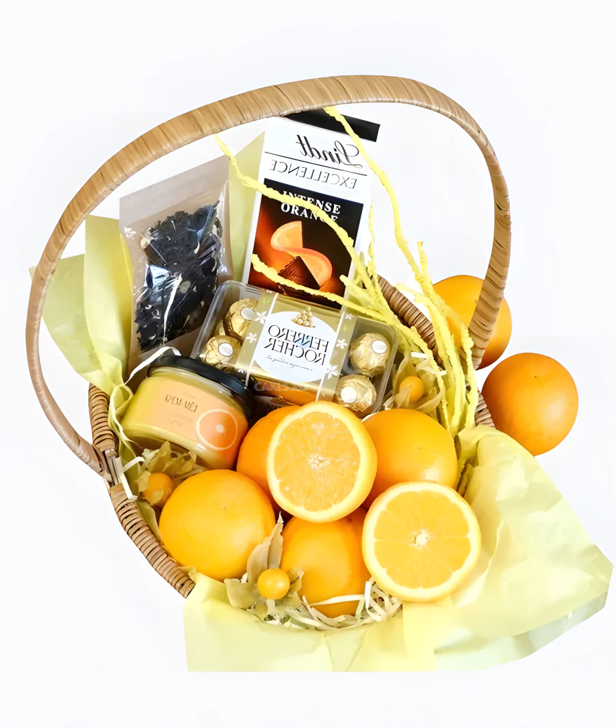 Корзина с апельсинами 4 Фото