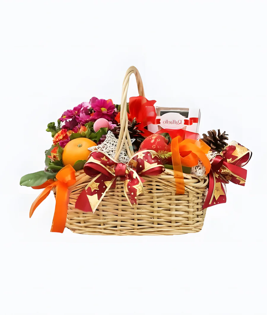 Корзина с апельсинами Фото